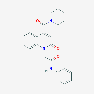 N-(2-methylphenyl)-2-[2-oxo-4-(piperidin-1-ylcarbonyl)quinolin-1(2H)-yl]acetamide