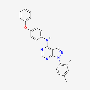 molecular formula C25H21N5O B11220782 1-(2,4-dimethylphenyl)-N-(4-phenoxyphenyl)-1H-pyrazolo[3,4-d]pyrimidin-4-amine 