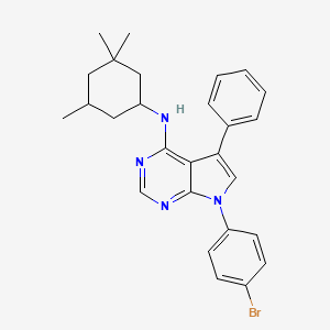 7-(4-bromophenyl)-5-phenyl-N-(3,3,5-trimethylcyclohexyl)-7H-pyrrolo[2,3-d]pyrimidin-4-amine