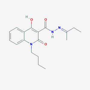 1-butyl-4-hydroxy-N'-[(E)-1-methylpropylidene]-2-oxo-1,2-dihydro-3-quinolinecarbohydrazide