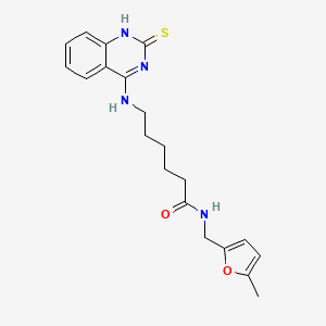 N-[(5-methylfuran-2-yl)methyl]-6-[(2-sulfanylidene-1H-quinazolin-4-yl)amino]hexanamide