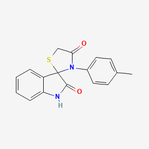 3'-(4-methylphenyl)-4'H-spiro[indole-3,2'-[1,3]thiazolidine]-2,4'(1H)-dione