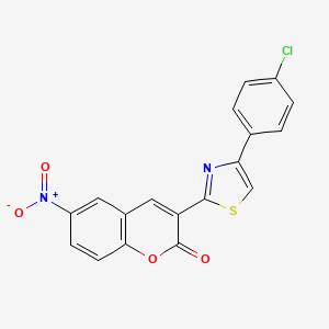 3-[4-(4-chlorophenyl)-1,3-thiazol-2-yl]-6-nitro-2H-chromen-2-one