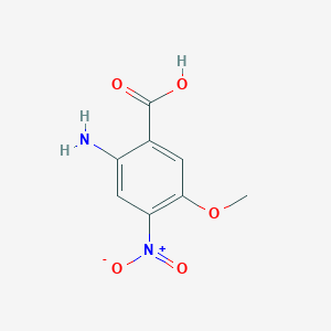 molecular formula C8H8N2O5 B112209 2-氨基-4-硝基-5-甲氧基苯甲酸 CAS No. 196194-99-7
