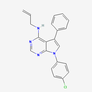 7-(4-chlorophenyl)-5-phenyl-N-(prop-2-en-1-yl)-7H-pyrrolo[2,3-d]pyrimidin-4-amine