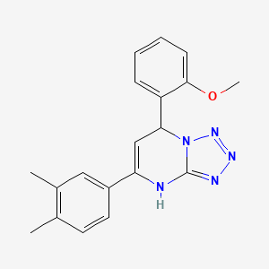 molecular formula C19H19N5O B11220907 5-(3,4-Dimethylphenyl)-7-(2-methoxyphenyl)-4,7-dihydrotetrazolo[1,5-a]pyrimidine 