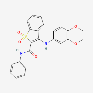 3-(2,3-dihydro-1,4-benzodioxin-6-ylamino)-N-phenyl-1-benzothiophene-2-carboxamide 1,1-dioxide