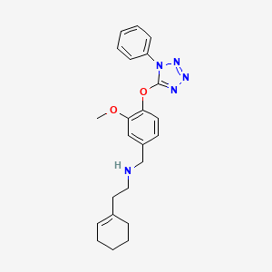 2-(cyclohex-1-en-1-yl)-N-{3-methoxy-4-[(1-phenyl-1H-tetrazol-5-yl)oxy]benzyl}ethanamine