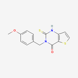 molecular formula C14H12N2O2S2 B11220928 3-(4-methoxybenzyl)-2-thioxo-2,3-dihydrothieno[3,2-d]pyrimidin-4(1H)-one 