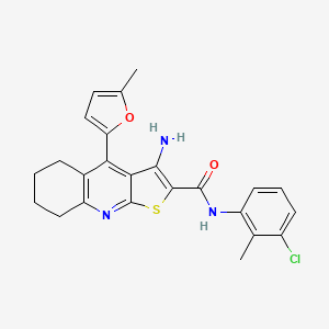 3-amino-N-(3-chloro-2-methylphenyl)-4-(5-methylfuran-2-yl)-5,6,7,8-tetrahydrothieno[2,3-b]quinoline-2-carboxamide