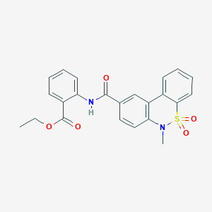 ethyl 2-{[(6-methyl-5,5-dioxido-6H-dibenzo[c,e][1,2]thiazin-9-yl)carbonyl]amino}benzoate