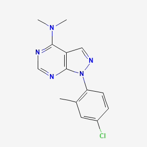 molecular formula C14H14ClN5 B11220944 1-(4-chloro-2-methylphenyl)-N,N-dimethyl-1H-pyrazolo[3,4-d]pyrimidin-4-amine 