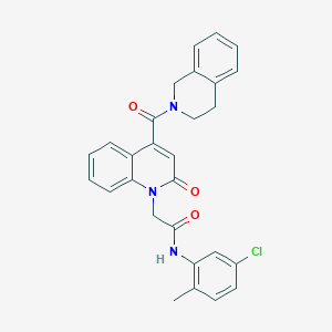 molecular formula C28H24ClN3O3 B11220949 N-(5-chloro-2-methylphenyl)-2-[4-(3,4-dihydroisoquinolin-2(1H)-ylcarbonyl)-2-oxoquinolin-1(2H)-yl]acetamide 