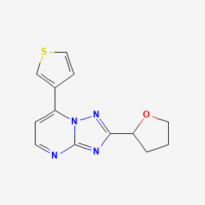 molecular formula C13H12N4OS B11220984 2-(Tetrahydrofuran-2-yl)-7-(thiophen-3-yl)[1,2,4]triazolo[1,5-a]pyrimidine 