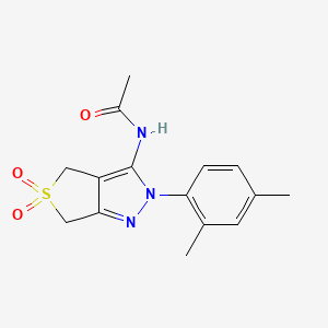 N-(2-(2,4-dimethylphenyl)-5,5-dioxido-4,6-dihydro-2H-thieno[3,4-c]pyrazol-3-yl)acetamide