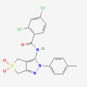 2,4-dichloro-N-(5,5-dioxido-2-(p-tolyl)-4,6-dihydro-2H-thieno[3,4-c]pyrazol-3-yl)benzamide