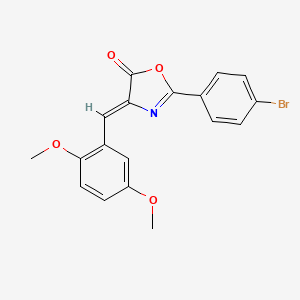 (4Z)-2-(4-bromophenyl)-4-(2,5-dimethoxybenzylidene)-1,3-oxazol-5(4H)-one