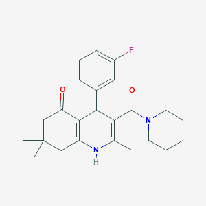 4-(3-fluorophenyl)-2,7,7-trimethyl-3-(piperidin-1-ylcarbonyl)-4,6,7,8-tetrahydroquinolin-5(1H)-one