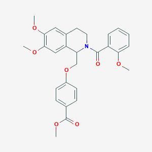 Methyl 4-((6,7-dimethoxy-2-(2-methoxybenzoyl)-1,2,3,4-tetrahydroisoquinolin-1-yl)methoxy)benzoate