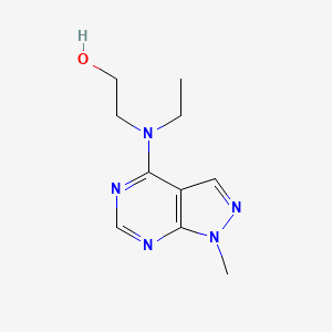 molecular formula C10H15N5O B11221075 2-[ethyl(1-methyl-1H-pyrazolo[3,4-d]pyrimidin-4-yl)amino]ethanol 