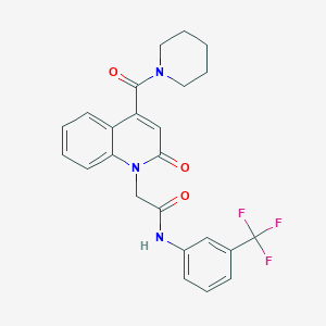 2-[2-oxo-4-(piperidin-1-ylcarbonyl)quinolin-1(2H)-yl]-N-[3-(trifluoromethyl)phenyl]acetamide