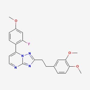 2-(3,4-Dimethoxyphenethyl)-7-(2-fluoro-4-methoxyphenyl)[1,2,4]triazolo[1,5-a]pyrimidine