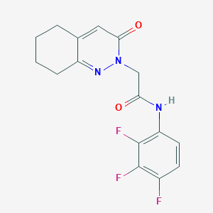 molecular formula C16H14F3N3O2 B11221099 2-(3-oxo-5,6,7,8-tetrahydrocinnolin-2(3H)-yl)-N-(2,3,4-trifluorophenyl)acetamide 