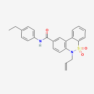 6-allyl-N-(4-ethylphenyl)-6H-dibenzo[c,e][1,2]thiazine-9-carboxamide 5,5-dioxide