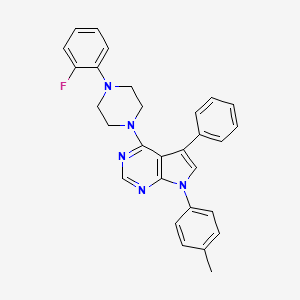 4-[4-(2-fluorophenyl)piperazin-1-yl]-7-(4-methylphenyl)-5-phenyl-7H-pyrrolo[2,3-d]pyrimidine