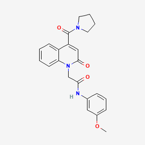 N-(3-methoxyphenyl)-2-[2-oxo-4-(pyrrolidin-1-ylcarbonyl)quinolin-1(2H)-yl]acetamide