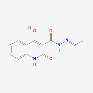 2,4-dihydroxy-N'-(propan-2-ylidene)quinoline-3-carbohydrazide