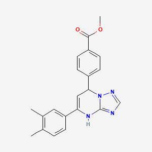 Methyl 4-[5-(3,4-dimethylphenyl)-4,7-dihydro[1,2,4]triazolo[1,5-a]pyrimidin-7-yl]benzoate