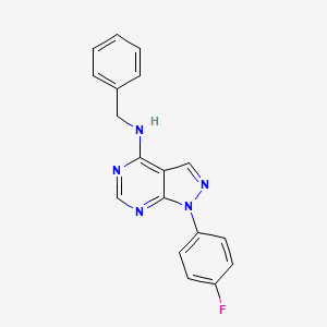 molecular formula C18H14FN5 B11221227 N-benzyl-1-(4-fluorophenyl)-1H-pyrazolo[3,4-d]pyrimidin-4-amine 