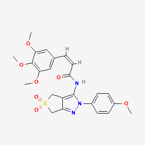 (Z)-N-(2-(4-methoxyphenyl)-5,5-dioxido-4,6-dihydro-2H-thieno[3,4-c]pyrazol-3-yl)-3-(3,4,5-trimethoxyphenyl)acrylamide