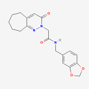 N-(1,3-benzodioxol-5-ylmethyl)-2-(3-oxo-3,5,6,7,8,9-hexahydro-2H-cyclohepta[c]pyridazin-2-yl)acetamide