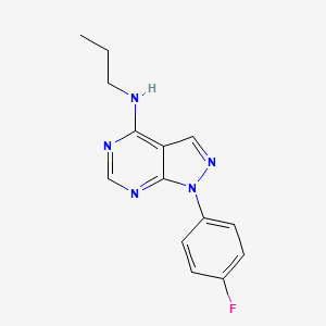 molecular formula C14H14FN5 B11221388 1-(4-fluorophenyl)-N-propyl-1H-pyrazolo[3,4-d]pyrimidin-4-amine 