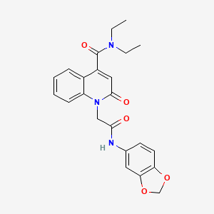 1-[2-(1,3-benzodioxol-5-ylamino)-2-oxoethyl]-N,N-diethyl-2-oxo-1,2-dihydroquinoline-4-carboxamide