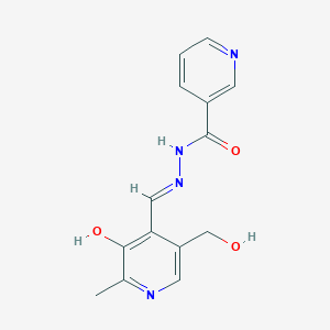 N'-[(E)-[3-Hydroxy-5-(hydroxymethyl)-2-methylpyridin-4-YL]methylidene]pyridine-3-carbohydrazide