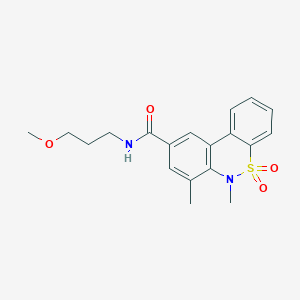 N-(3-methoxypropyl)-6,7-dimethyl-6H-dibenzo[c,e][1,2]thiazine-9-carboxamide 5,5-dioxide