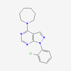 molecular formula C17H18ClN5 B11221432 4-(azepan-1-yl)-1-(2-chlorophenyl)-1H-pyrazolo[3,4-d]pyrimidine 