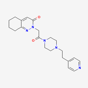 molecular formula C21H27N5O2 B11221436 2-(2-oxo-2-{4-[2-(4-pyridyl)ethyl]piperazino}ethyl)-5,6,7,8-tetrahydro-3(2H)-cinnolinone 