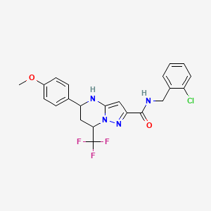 N-(2-chlorobenzyl)-5-(4-methoxyphenyl)-7-(trifluoromethyl)-4,5,6,7-tetrahydropyrazolo[1,5-a]pyrimidine-2-carboxamide