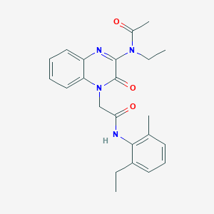 N-ethyl-N-(4-{2-[(2-ethyl-6-methylphenyl)amino]-2-oxoethyl}-3-oxo-3,4-dihydroquinoxalin-2-yl)acetamide