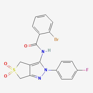 2-bromo-N-(2-(4-fluorophenyl)-5,5-dioxido-4,6-dihydro-2H-thieno[3,4-c]pyrazol-3-yl)benzamide