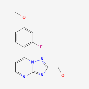 7-(2-Fluoro-4-methoxyphenyl)-2-(methoxymethyl)[1,2,4]triazolo[1,5-a]pyrimidine