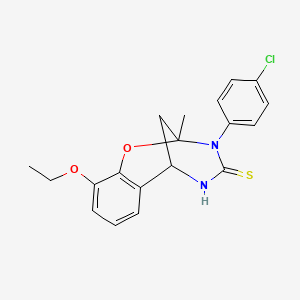 3-(4-chlorophenyl)-10-ethoxy-2-methyl-2,3,5,6-tetrahydro-4H-2,6-methano-1,3,5-benzoxadiazocine-4-thione