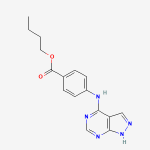 molecular formula C16H17N5O2 B11221562 butyl 4-(2H-pyrazolo[3,4-d]pyrimidin-4-ylamino)benzoate 