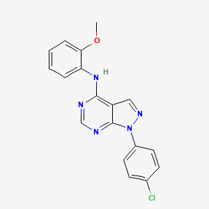 molecular formula C18H14ClN5O B11221567 [1-(4-Chlorophenyl)pyrazolo[4,5-e]pyrimidin-4-yl](2-methoxyphenyl)amine 