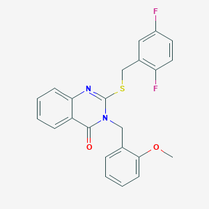 2-[(2,5-difluorobenzyl)sulfanyl]-3-(2-methoxybenzyl)quinazolin-4(3H)-one