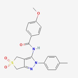 N-(5,5-dioxido-2-(p-tolyl)-4,6-dihydro-2H-thieno[3,4-c]pyrazol-3-yl)-4-methoxybenzamide